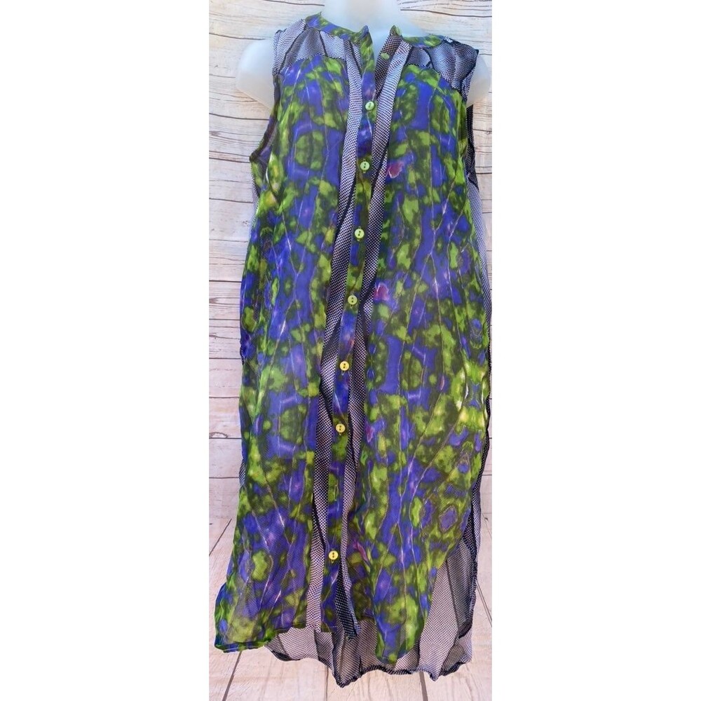 Tramp Semi Sheer Button Up Tank Top/Dres